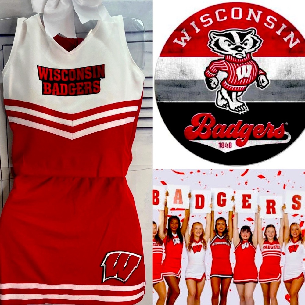 Cheerleader uniform Wisconsin badgers